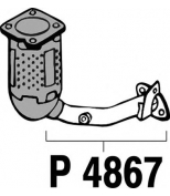 FENNO STEEL - P4867 - Трубопровод выпускной PEUGEOT 206 1.1-1.6 00-